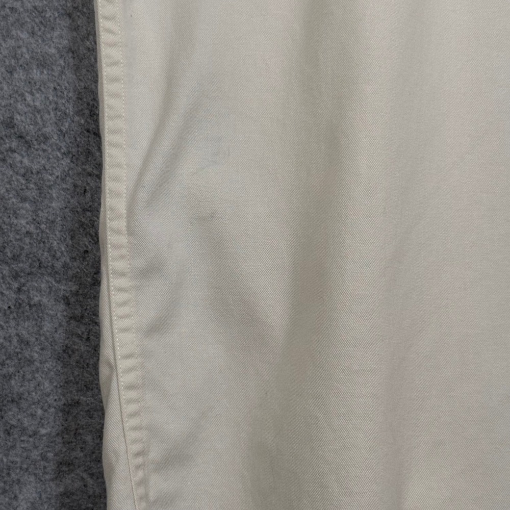 Ralph Lauren Blaire Mens Large Cream Short Sleeve Cotton Button Down Shirt Pony - Picture 9 of 9